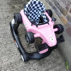 F1 CAR PINK BABY PUSH WALKER - ADJUSTABLE - Image 2
