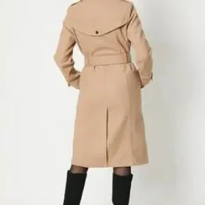 Faux Wool Belted Trench Coat Wallis - Image 5