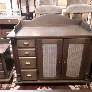 Lovely Polish dark solid oak drawer unit Low Cost Moves 2nd Hand Furniture STALYBRIDGE SK15 3DN - Image 2