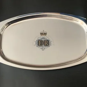 Vintage 1977 ER Queen Elizabeth Silver Jubilee Sandwich Platter Tray - Image 2