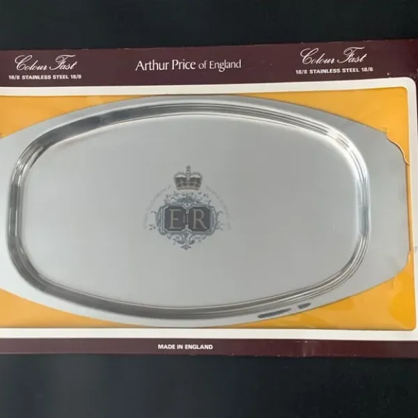 Vintage 1977 ER Queen Elizabeth Silver Jubilee Sandwich Platter Tray