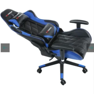 Black and Blue Leather Gaming Chair New - Image 3