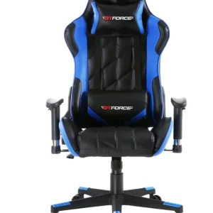 Black and Blue Leather Gaming Chair New - Image 4