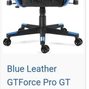 Black and Blue Leather Gaming Chair New - Image 5