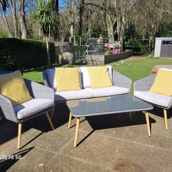 Rattan garden furniture set, delivery available