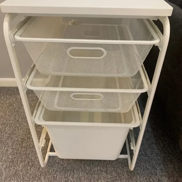 Ikea algot drawer metal mesh basket storage unit