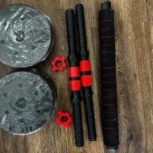 Adjustable Dumbbell & Barbell Set – 4x1.5kg, 4x1.25kg, 4x2kg Plates + Bars – Home Gym - Image 2