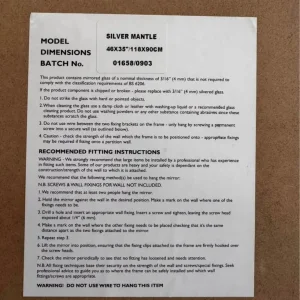 Silver Mantle mirror - Image 2