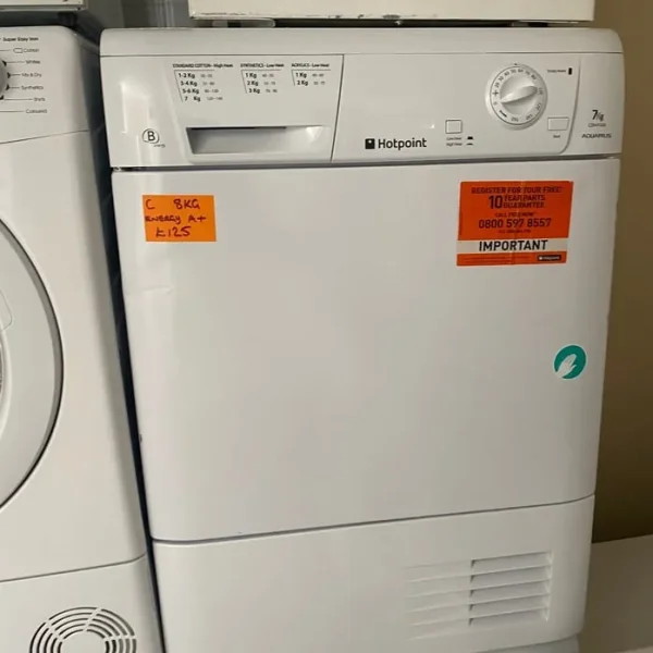 ♻️8KG ENERGY EFFICIENT WHITE HOTPOINT CONDENSER DRYER