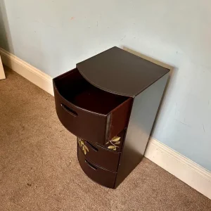 1 Leatherette Bedside with 4 Drawers Pretty Detail Stylish C009 - Image 2