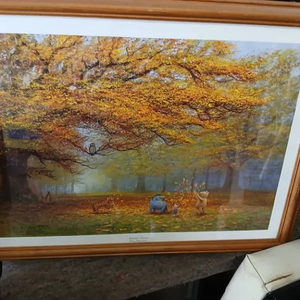 Peter Ellenshaw Winnie The Pooh Framed Picture 31ins × 23ins.