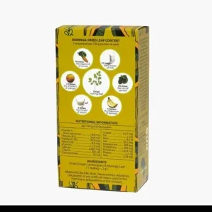 Organic Moringa Lemongrass and Ginger Tea 20 Unbleached Tea Bags - Image 2