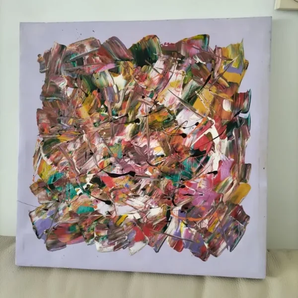 20x20 inch custom painted canvas by an artisan artist