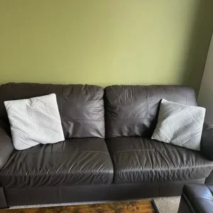 3 Seater Leather Sofa - Image 2