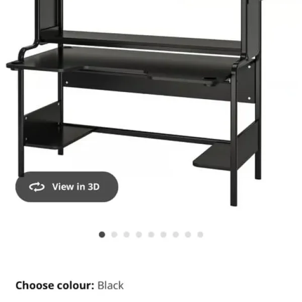 FREDDE ikea gaming desk in black