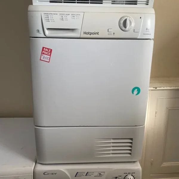 ♻️CLEANED AND TESTED WHITE ENERGY EFFICIENT HOTPOINT CONDENSER DRYER