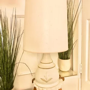 Large lamp hand thrown clay pot studio stoneware base with tall shade 67x36cm, bulb inc - Image 7