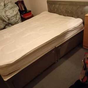 Double bed, Headboard, mattress - Image 4