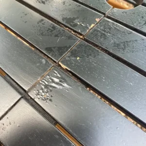 Wooden garden table and chairs - Image 3