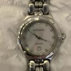 LADIES DIAMOND AND MOTHER OF PEARL WATCH - Image 2