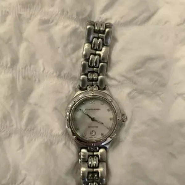 LADIES DIAMOND AND MOTHER OF PEARL WATCH