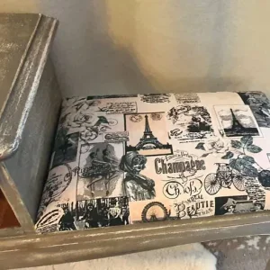 Telephone Seat/ Table/ Hall/ Entry Chair French Style Fabric - Image 4