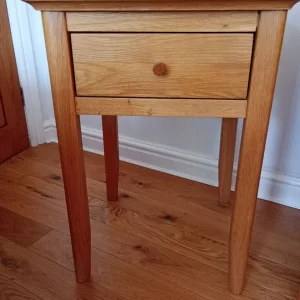 Oak bedside table drawer