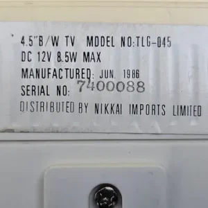 Nikkai portable tv. Black n white.retro. 80s - Image 7