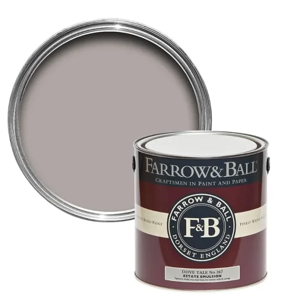 Farrow and Ball Paint Large Tin 2.5L Dove Tail No.267 Estate Emulsion