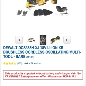 Dewalt Brushless Cordless Multi Tool - Bare BRAND NEW For Sale - Image 2
