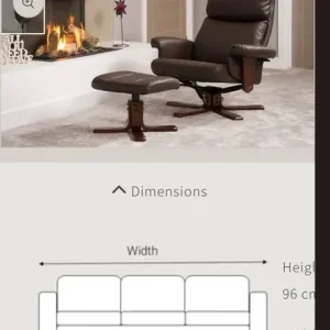 Dainton Sofa Recliner chair with heat and massge - Image 4