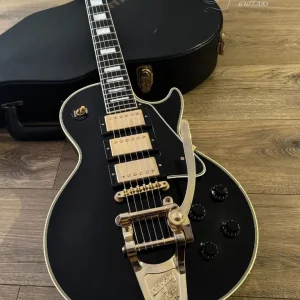 2009 Gibson Custom Shop Les Paul Custom LPB-3 '57 Reissue Black Beauty w/Bigsby VOS - Image 3