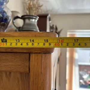 Oak furniture land glass display unit Orrick range - Image 5