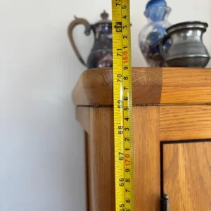 Oak furniture land glass display unit Orrick range - Image 6