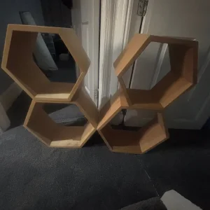 4 bespoke hexagon shelves - Image 3
