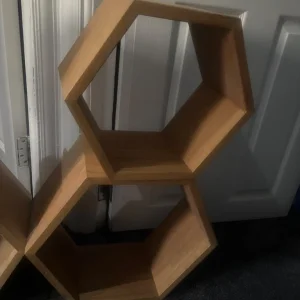 4 bespoke hexagon shelves - Image 5