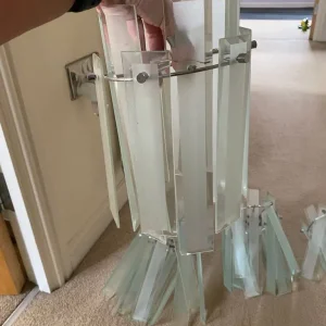 Set of 4 matching glass lampshades lightshades - Image 2