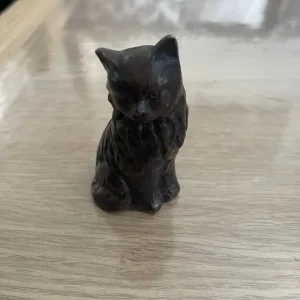 Five Cat Ornaments Stylized Cat Figurines including twin with Kitten - Image 5