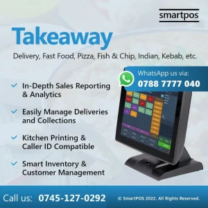 15” NEW EPOS System Retail Hospitality Salon Takeaway Restaurant With Software - Image 2