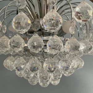 Chrome ceiling lights in very good condition x 4 - Image 2