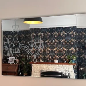 Large mirror with design