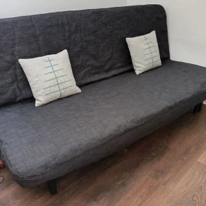 IKEA NYHAMN 3 SEAT sofabed, with mattress, mattress protecter, grey cover plus LYCKSELE storage - Image 2