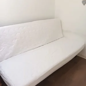 IKEA NYHAMN 3 SEAT sofabed, with mattress, mattress protecter, grey cover plus LYCKSELE storage - Image 5