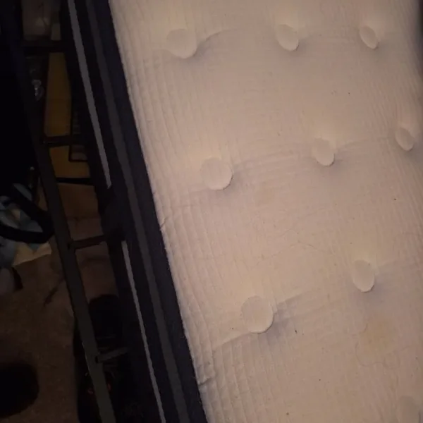 As-New White Fabric Mattress - Immaculate Condition