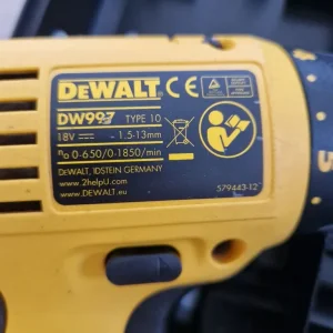 Dewalt DW997 18V Cordless Drill + Charger + Case - Image 3