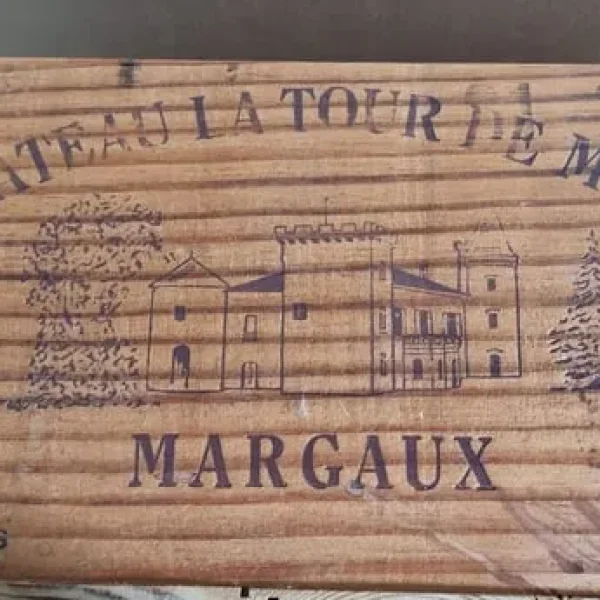 Genuine French vintage wooden wine crates