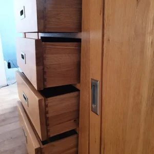 Solid Oak Sideboard with 2 Doors and 4 Drawers - Image 3