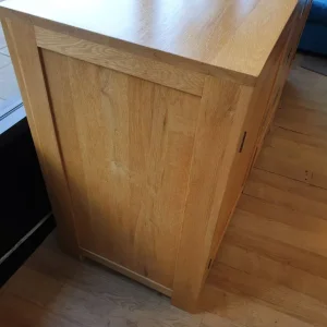 Solid Oak Sideboard with 2 Doors and 4 Drawers - Image 4