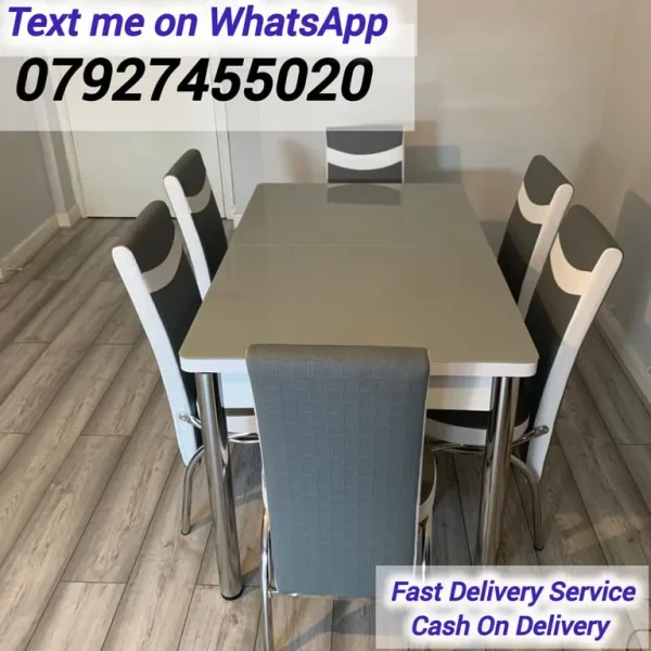 Limited-Time Offer – High Quality Extendable Dining Table Set (6 Chairs Included)**