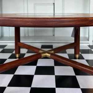 Mid-Century G Plan Round Coffee Table with Smoked Glass Insert, 1960s FREE LOCAL DELIVERY - Image 4